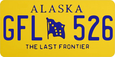 AK license plate GFL526