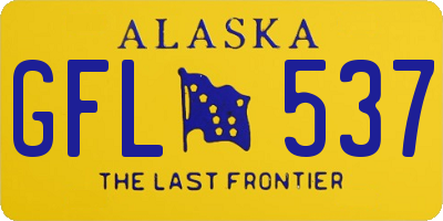 AK license plate GFL537