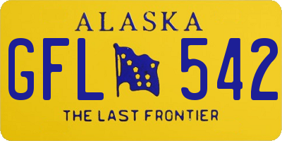 AK license plate GFL542