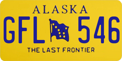 AK license plate GFL546