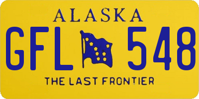 AK license plate GFL548
