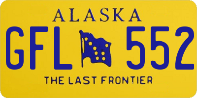 AK license plate GFL552