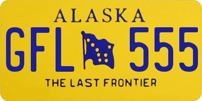 AK license plate GFL555