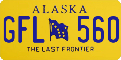 AK license plate GFL560