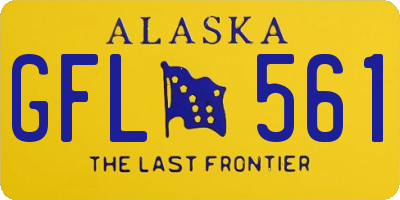 AK license plate GFL561