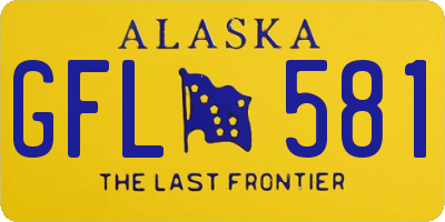 AK license plate GFL581