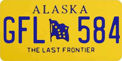 AK license plate GFL584