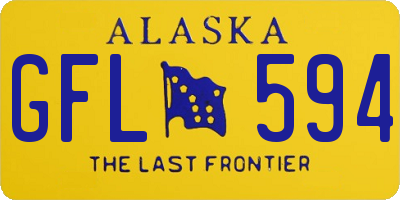 AK license plate GFL594