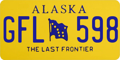 AK license plate GFL598