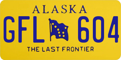AK license plate GFL604