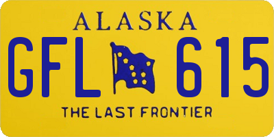 AK license plate GFL615