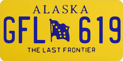 AK license plate GFL619