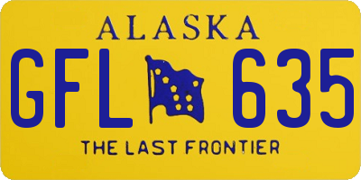 AK license plate GFL635