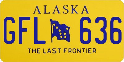 AK license plate GFL636