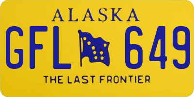 AK license plate GFL649