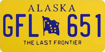 AK license plate GFL651