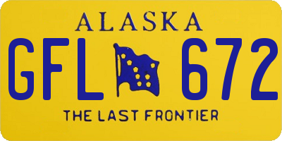 AK license plate GFL672