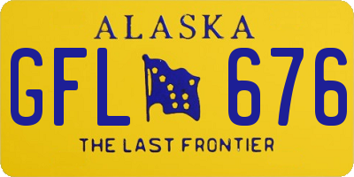 AK license plate GFL676