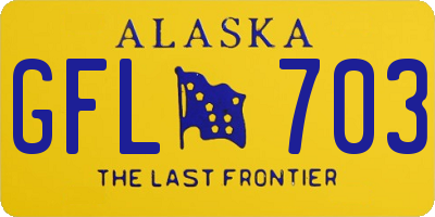 AK license plate GFL703