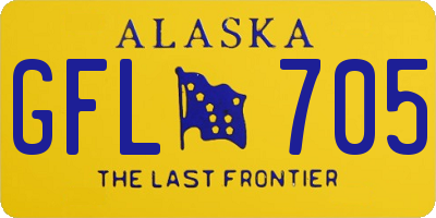 AK license plate GFL705