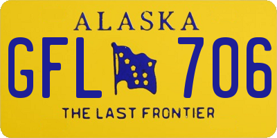 AK license plate GFL706