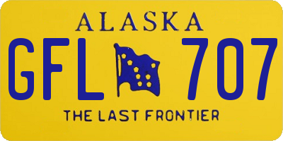 AK license plate GFL707