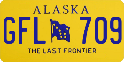 AK license plate GFL709