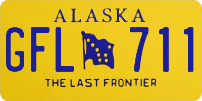 AK license plate GFL711