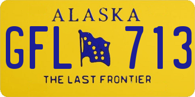AK license plate GFL713