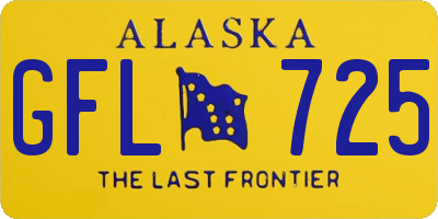 AK license plate GFL725