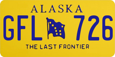 AK license plate GFL726