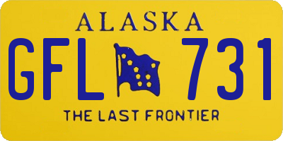 AK license plate GFL731