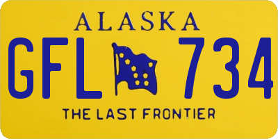 AK license plate GFL734