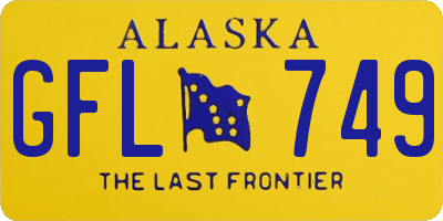 AK license plate GFL749
