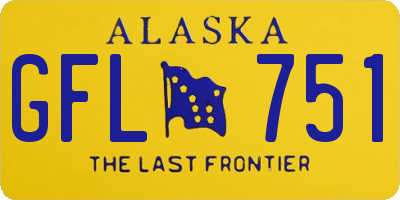 AK license plate GFL751