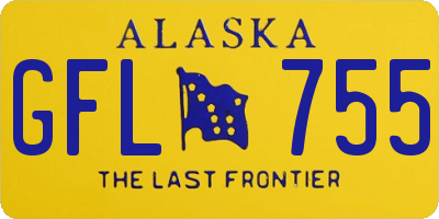 AK license plate GFL755