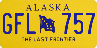 AK license plate GFL757