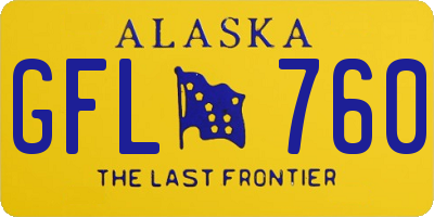 AK license plate GFL760
