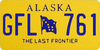 AK license plate GFL761