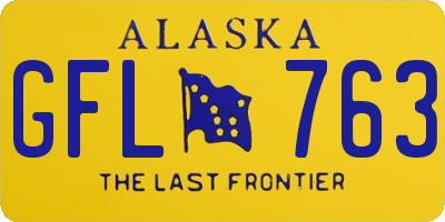 AK license plate GFL763