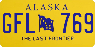AK license plate GFL769