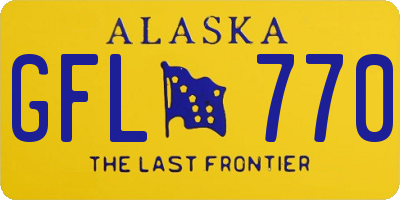AK license plate GFL770