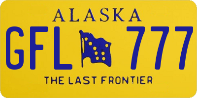 AK license plate GFL777