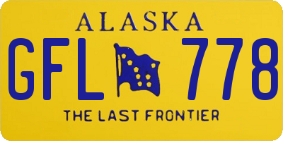 AK license plate GFL778