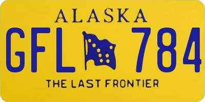 AK license plate GFL784