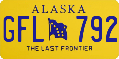 AK license plate GFL792