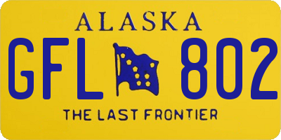AK license plate GFL802