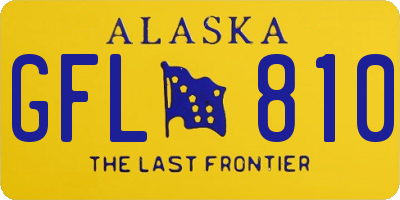 AK license plate GFL810