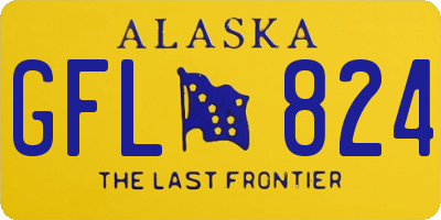 AK license plate GFL824