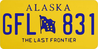 AK license plate GFL831